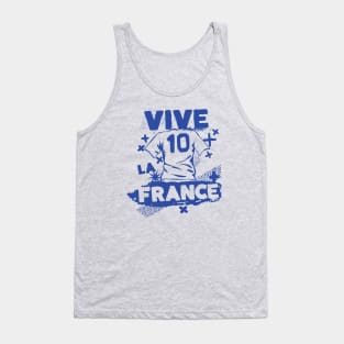 Vintage French Football // Retro Grunge France Soccer // Vive la France Tank Top